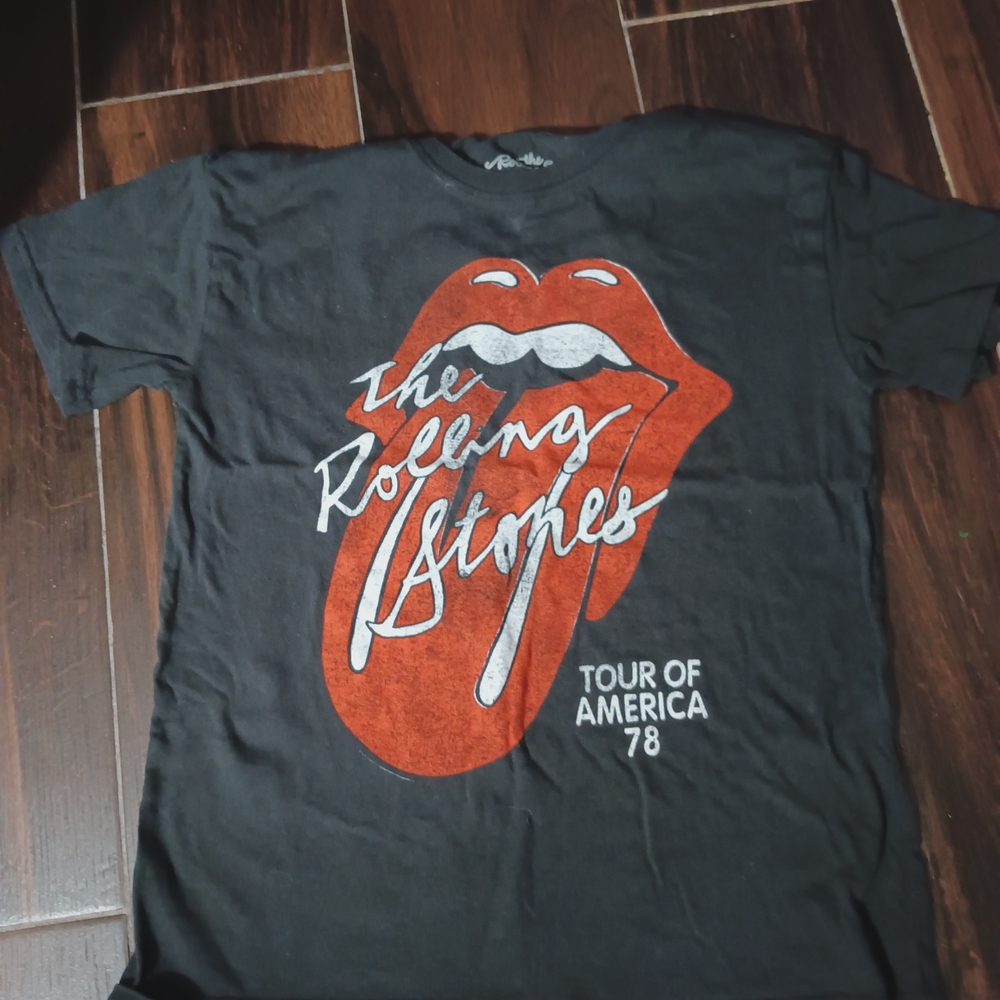 The Rolling Stones Black and Red Short Sleeve Tee